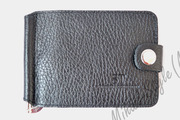 Рифлёный кожаный мужской зажим для купюр ST Leather Accessories
